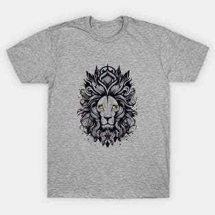 Lion Wild Animal Nature Illustration Art Tattoo T-Shirt